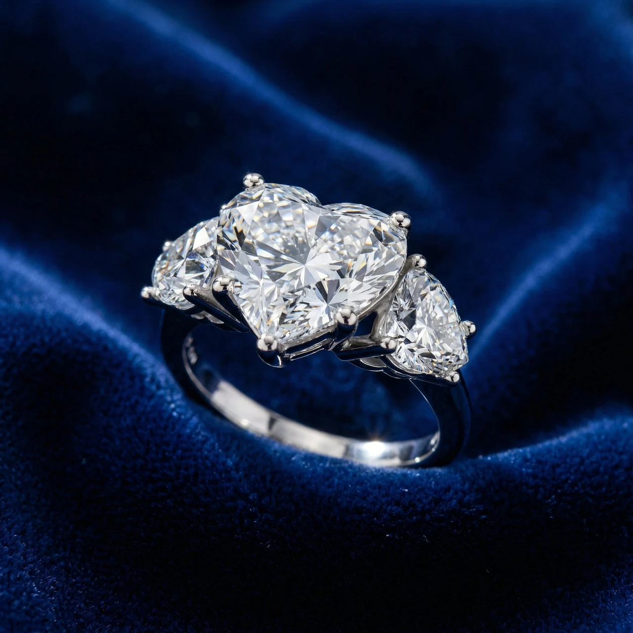 Certified 5Ct Heart Shape Diamond Engagement Ring 14k Gold or Platinum Lab Grown (F-G, VS)