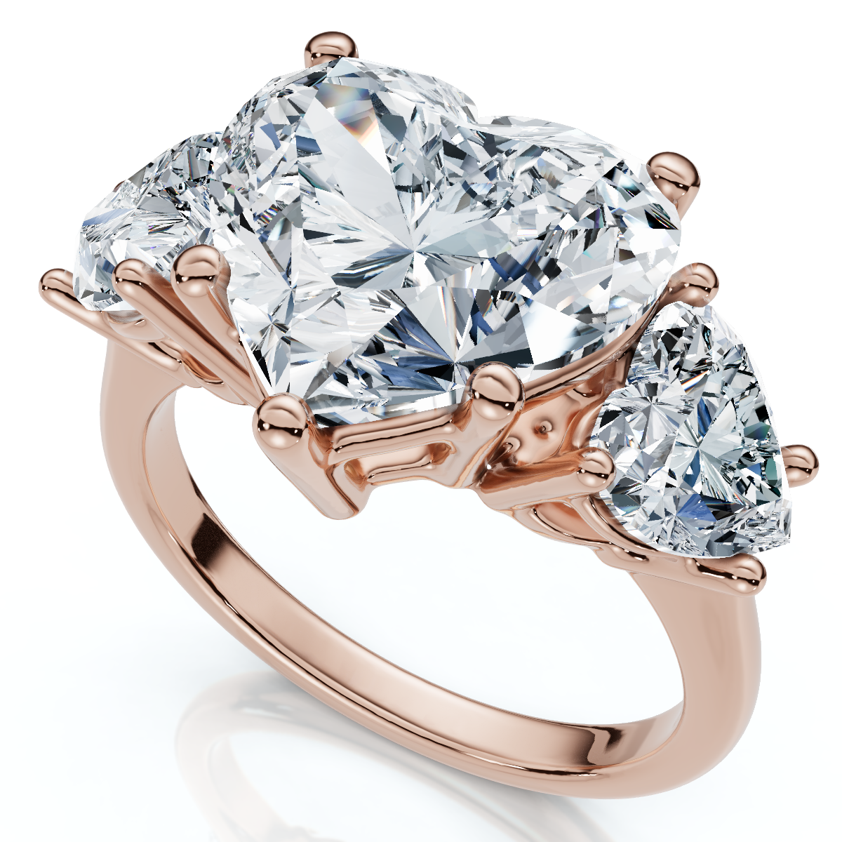 Certified 5Ct Heart Shape Diamond Engagement Ring 14k Gold or Platinum Lab Grown (F-G, VS)