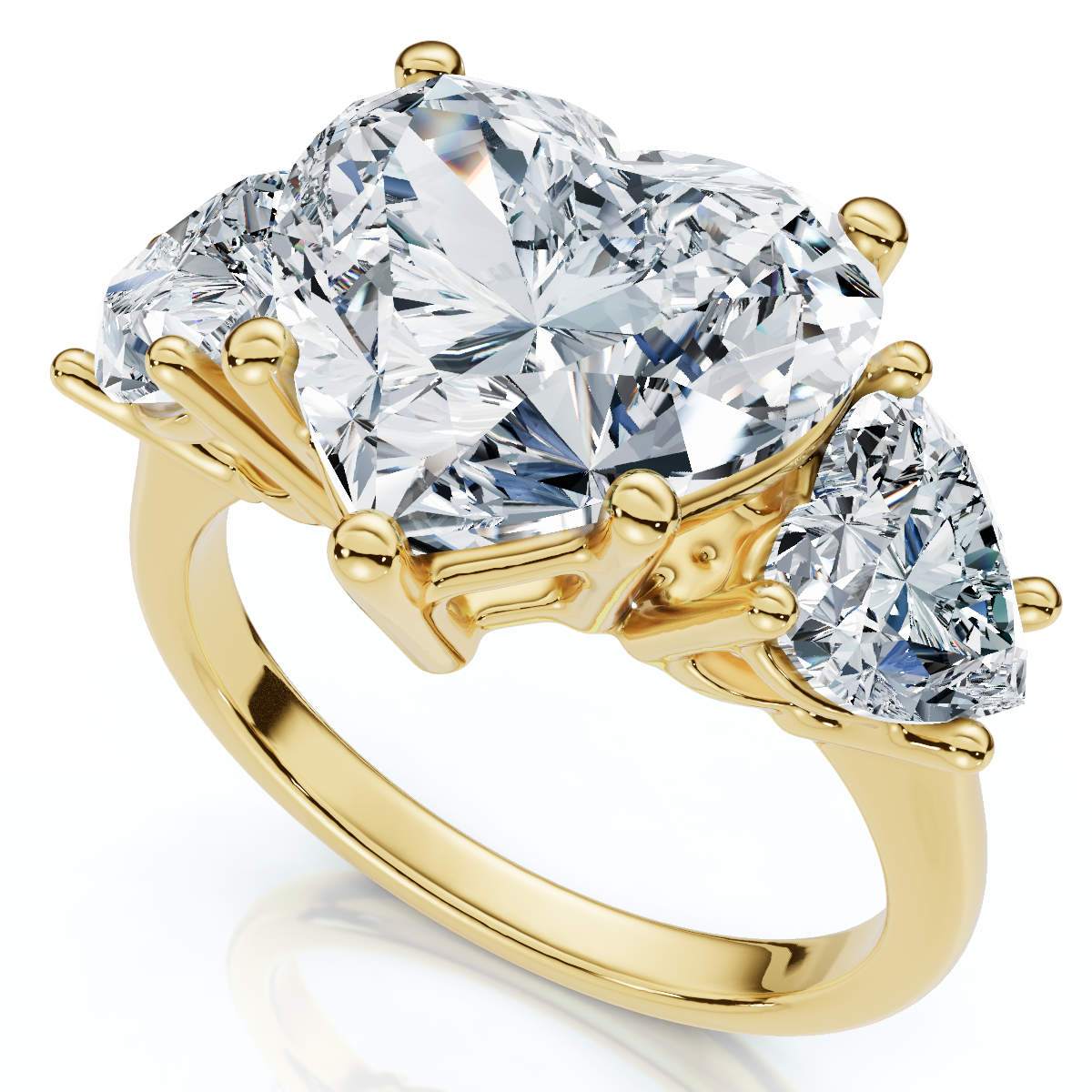 Certified 5Ct Heart Shape Diamond Engagement Ring 14k Gold or Platinum Lab Grown (F-G, VS)