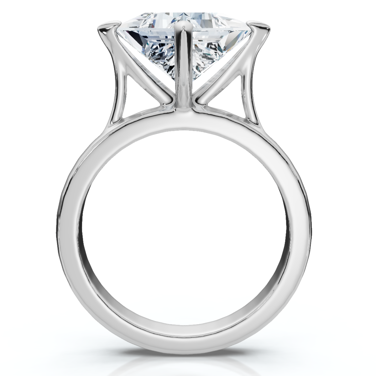 Certified 3Ct Princess Cut Diamond Solitaire Engagement Ring 14k or Pt Lab Grown (F-G, VS)