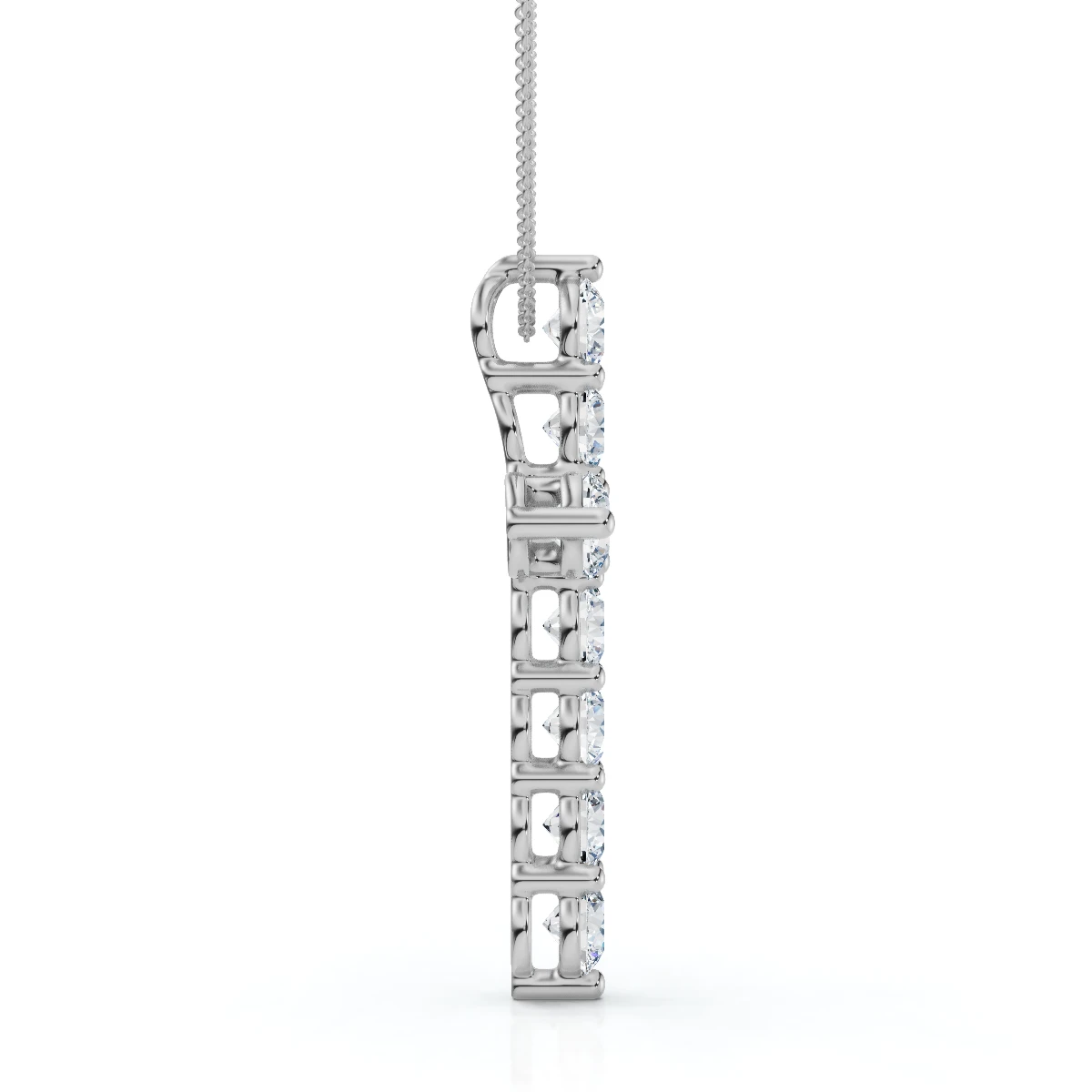 4Ct TW Diamond Cross Pendant 14k Gold Women's 18" Necklace Lab Grown (G-H, VS)