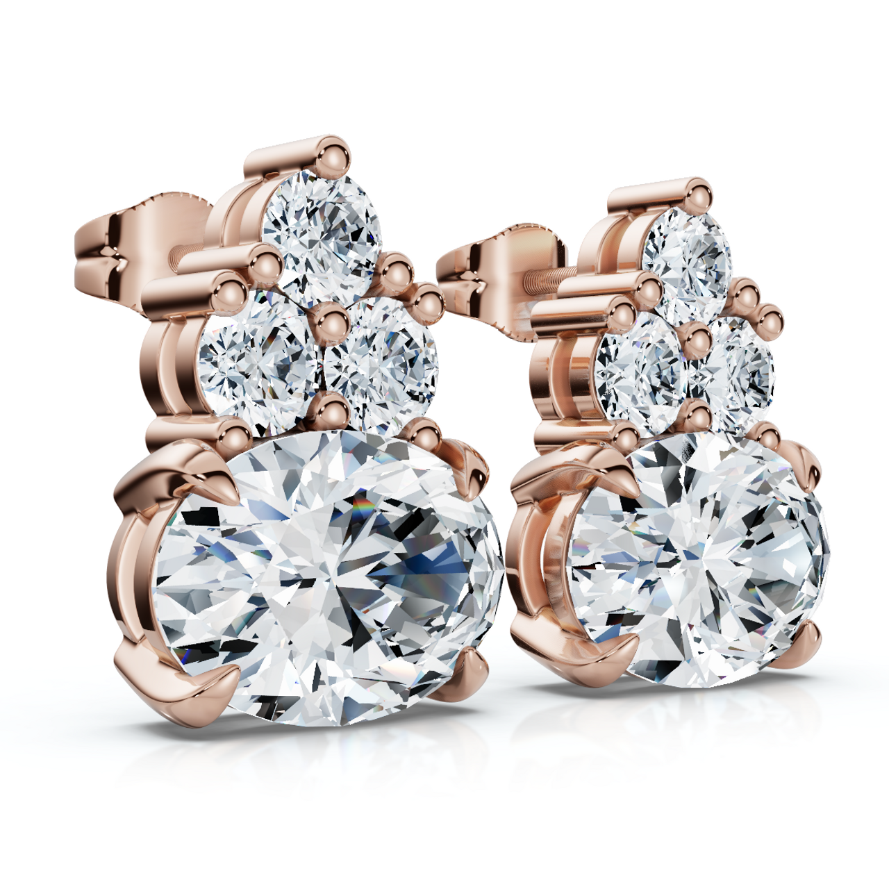 Certified 5Ct Oval Diamond Studs 14k Gold Lab Grown FG/VS (F-G, VS) Certified 5Ct Oval Diamond Studs 14k Gold Lab Grown FG/VS (F-G, VS)