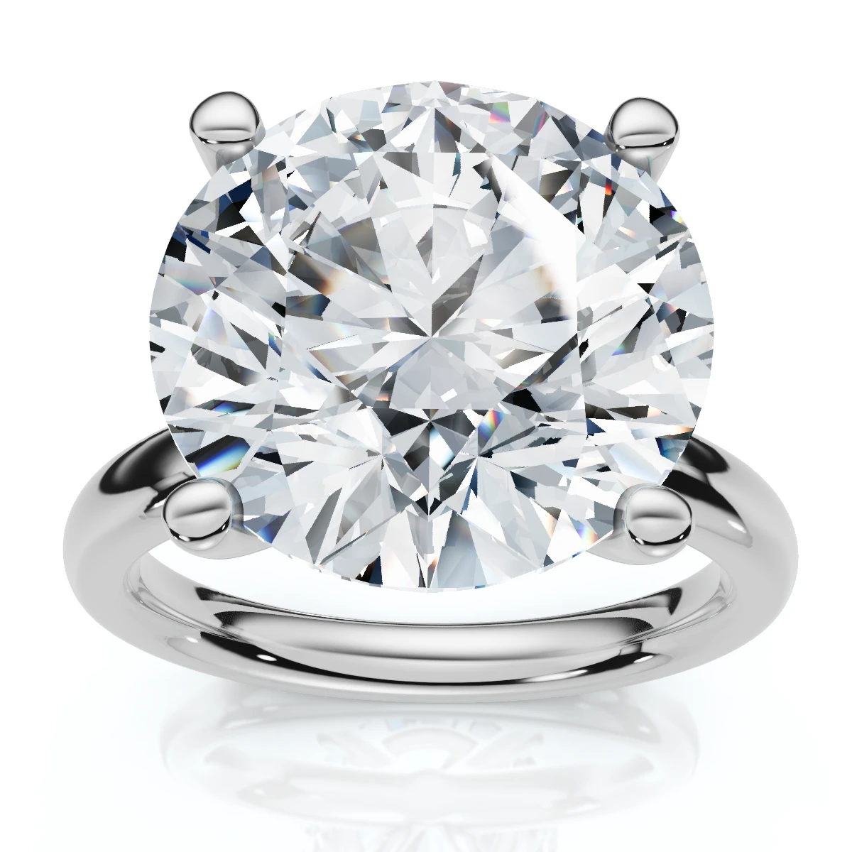 Certified 9Ct Aurora Solitaire Diamond Engagement Ring Lab Grown (F-G, VS)