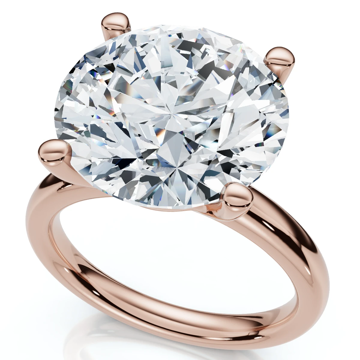 Certified 9Ct Aurora Solitaire Diamond Engagement Ring Lab Grown (F-G, VS)