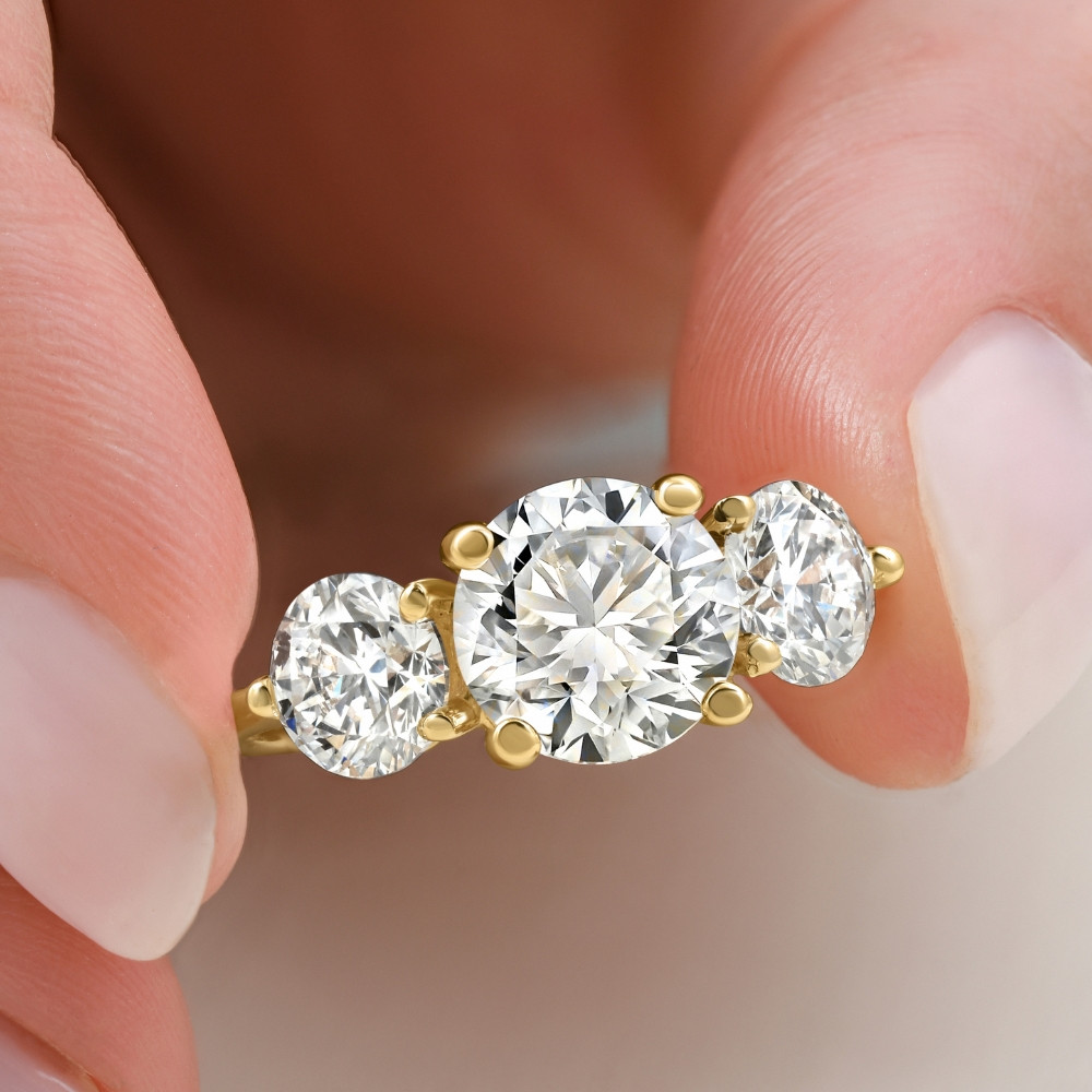 Certified 3 1/2Ct Diamond Engagement Ring Lab Grown (F-G, VS)