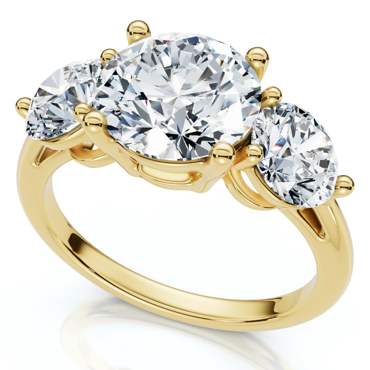 Certified 3 1/2Ct Diamond Engagement Ring Lab Grown (F-G, VS)