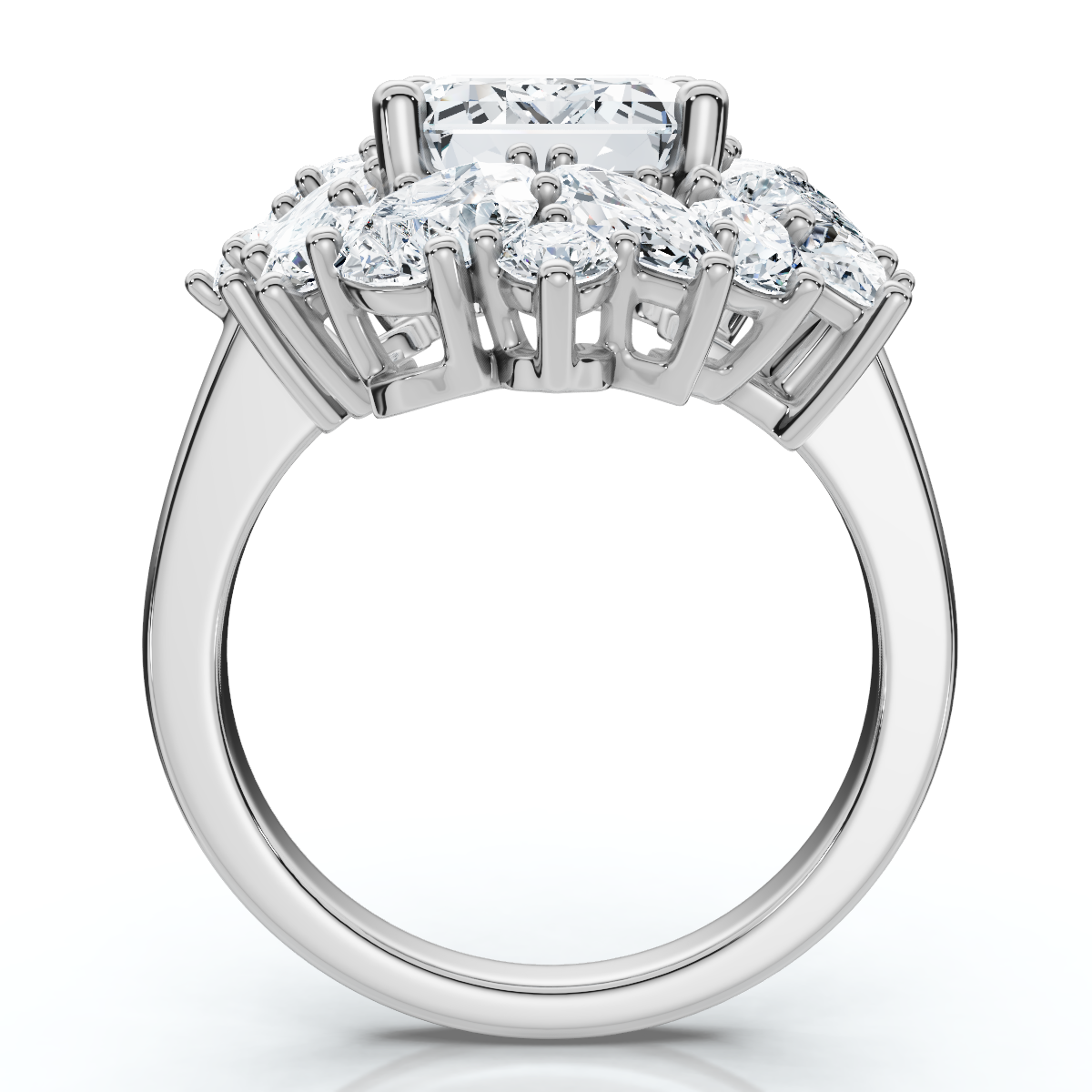 Certified 7Ct High Jewelry Diamond Ring 14k Gold Lab Grown (F-G, VS)