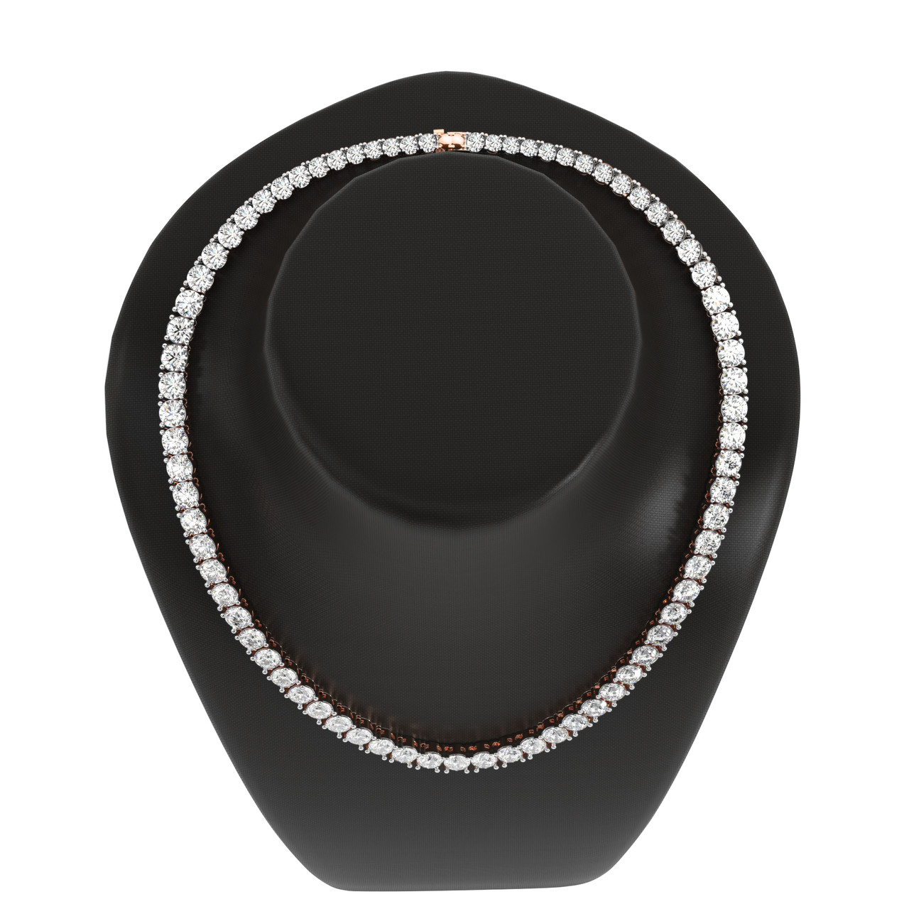 5 - 20Ct Platinum Diamond Tennis Necklace 18" Lab Grown (E-F, VS)