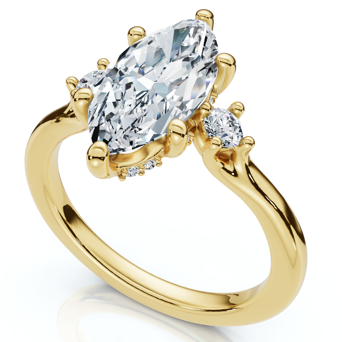 Certified 2.15Ct Marquise Diamond Engagement Ring 14k Gold or Platinum Lab Grown (E-F, VS)