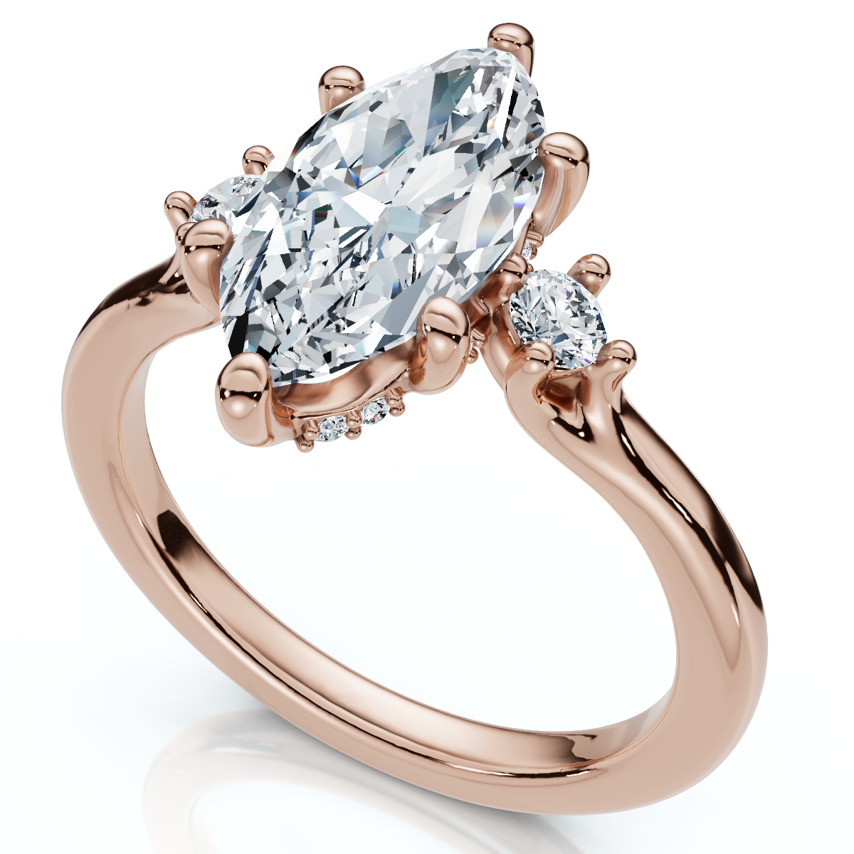 Certified 2.15Ct Marquise Diamond Engagement Ring 14k Gold or Platinum Lab Grown (E-F, VS)