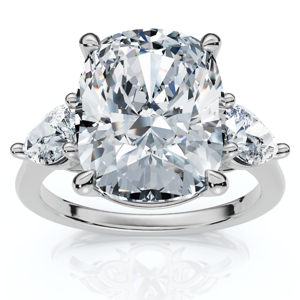 Certified 5 3/4Ct Aria Cushion Diamond Engagement Ring 14k Gold or Pt Lab Grown (F-G, VS)