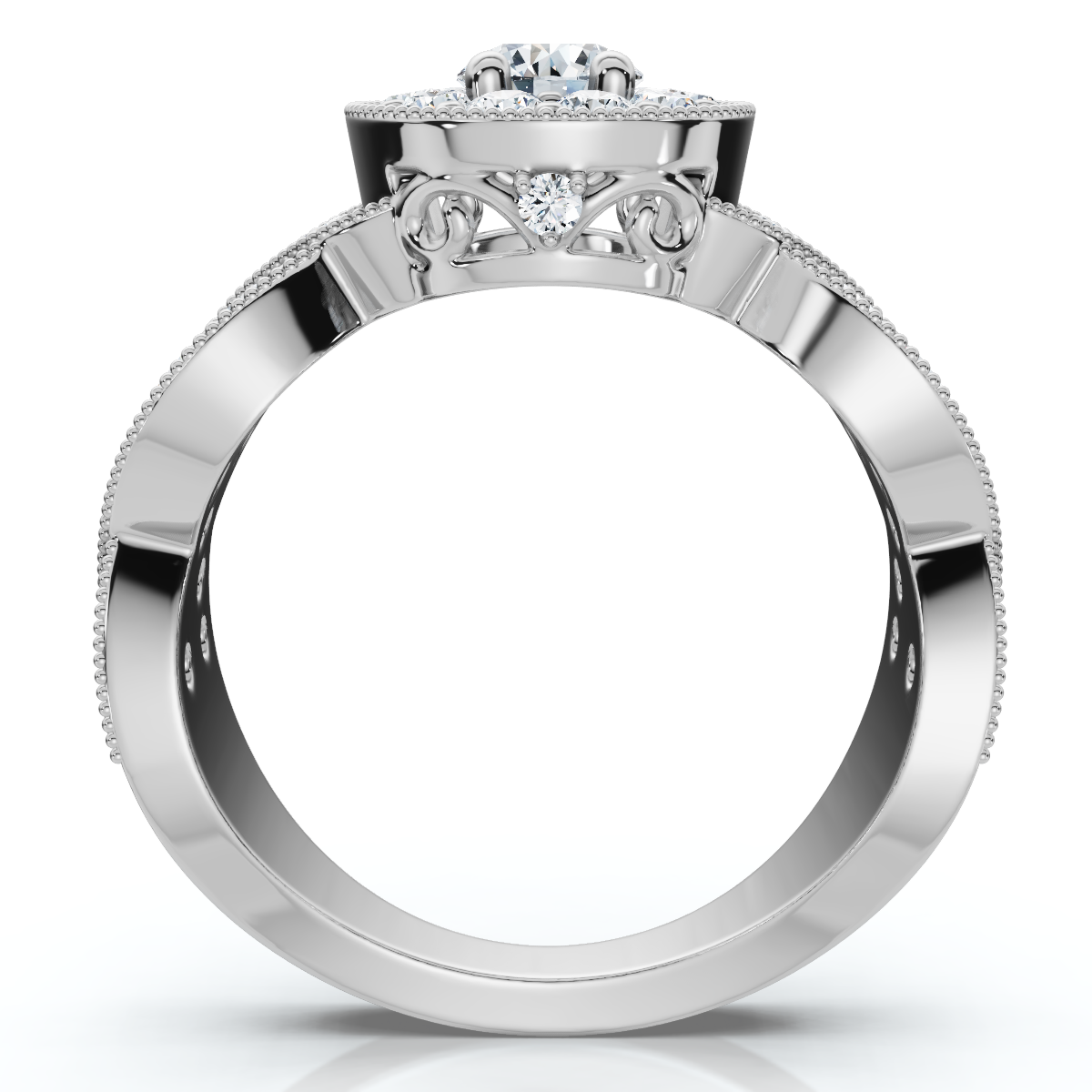 1Ct TW Wendy Diamond Engagement Ring 10k Gold Lab Grown (E-F, VS)