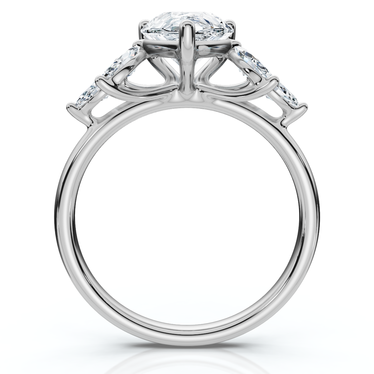 Certified 3.20Ct Rayuka Pear Diamond Engagement Ring 14k Gold or Pt Lab Grown (E-F, VS)