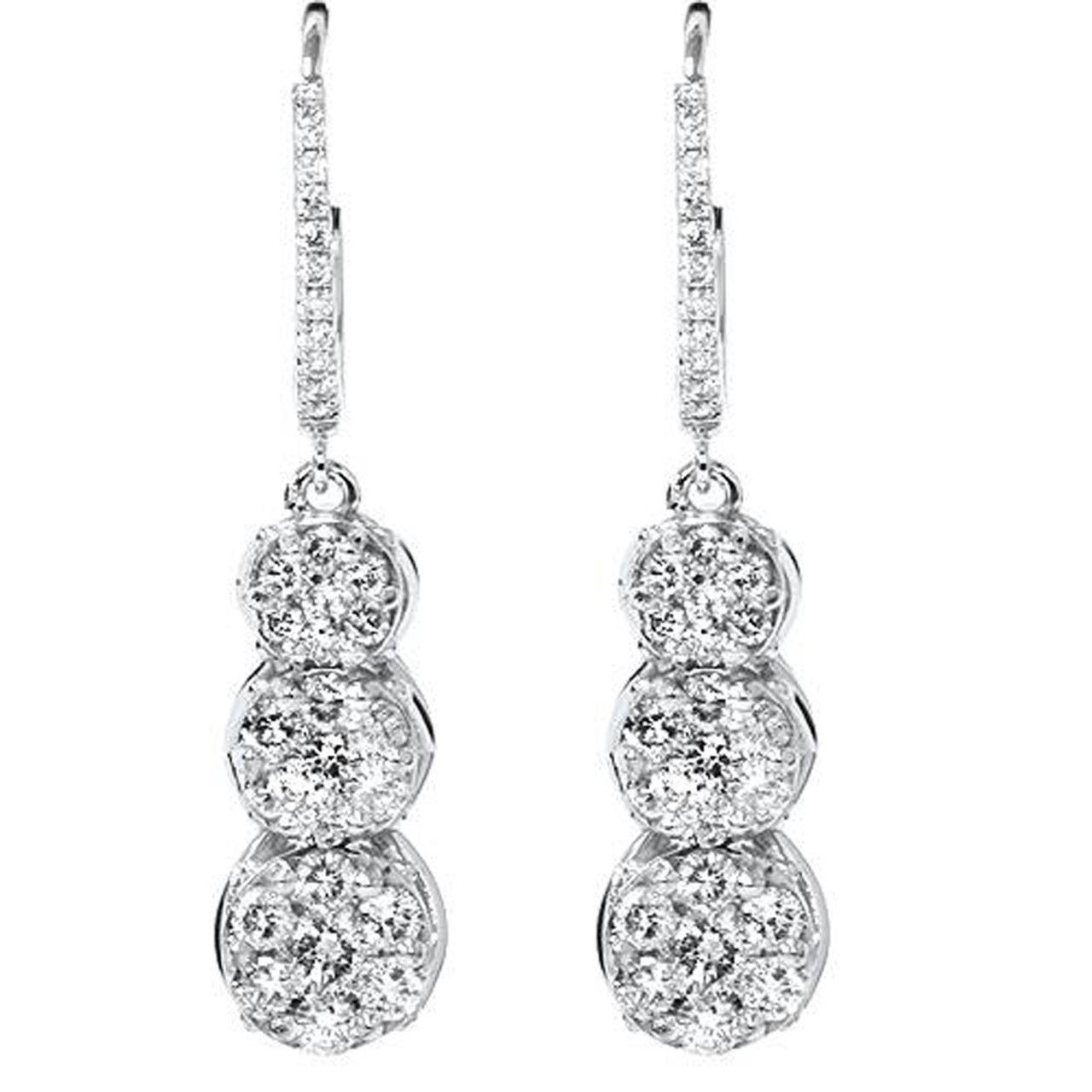 1/3 ctw 14k White Gold Diamond Stud Earrings (G-H, I2-I3)