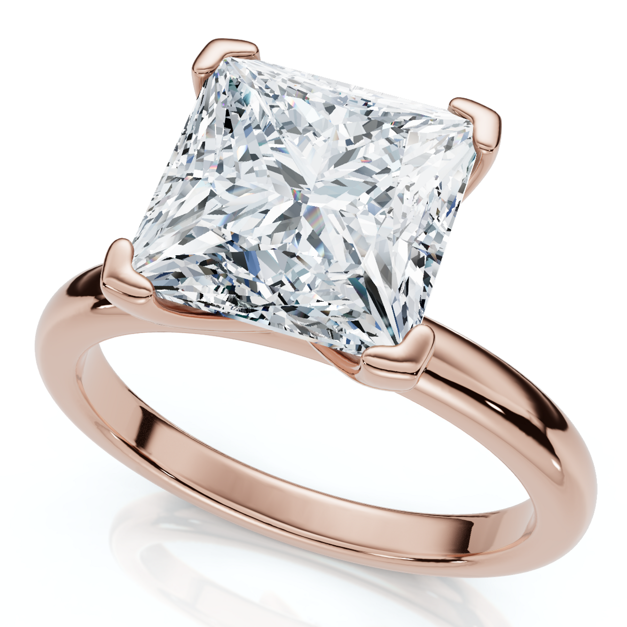 Certified 2 1/2Ct Princess Cut Diamond Engagement Ring 14k Gold or Pt Lab Grown (E-F, VS) Certified 2 1/2Ct Princess Cut Diamond Engagement Ring 14k Gold or Pt Lab Grown (E-F, VS)