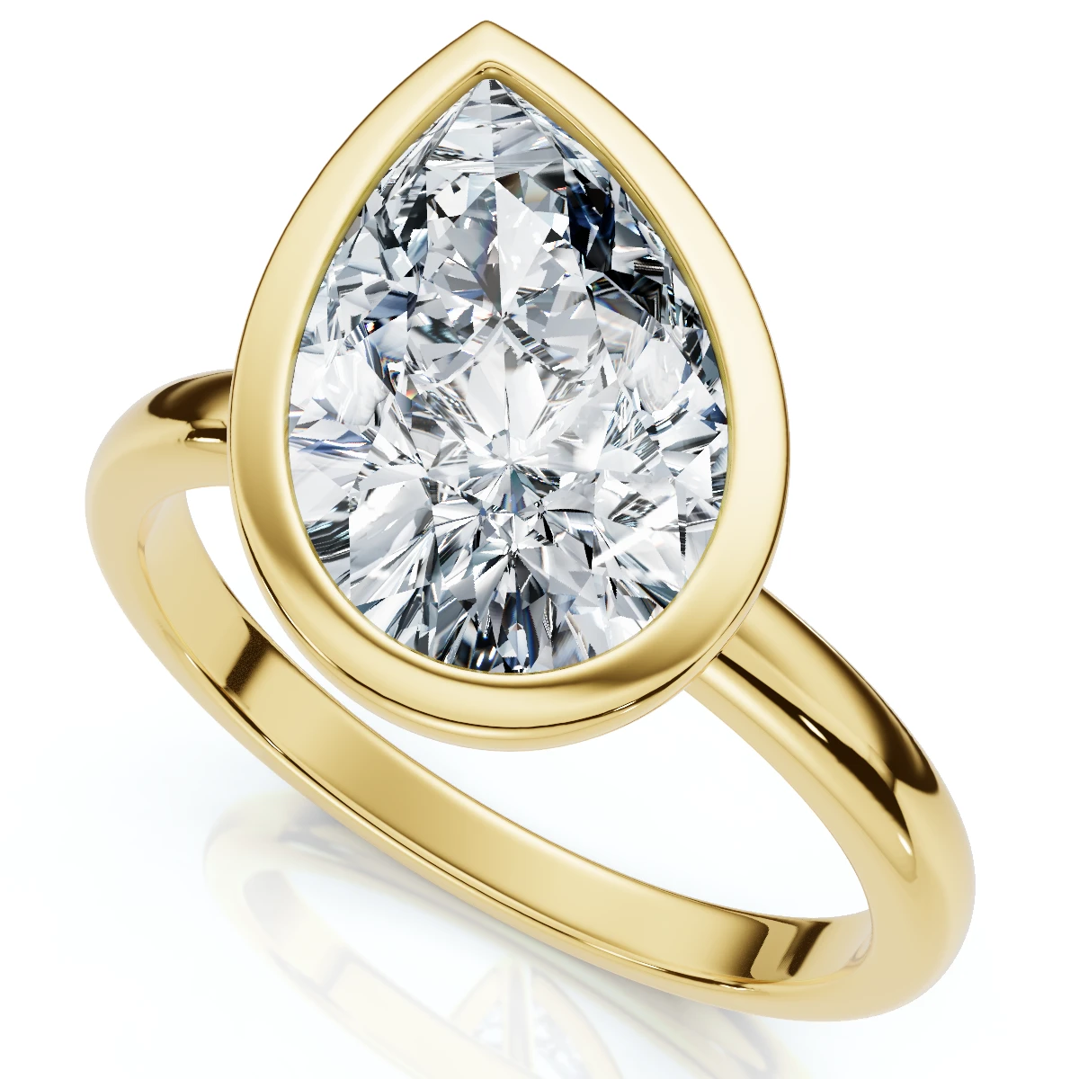 Certified 2Ct Pear Solitaire Diamond Engagement Ring 14k Gold or Pt Lab Grown (F-G, VS)