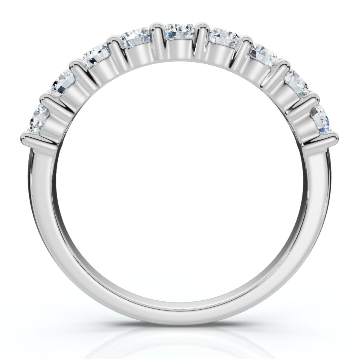 1Ct TW Diamond Common Prong Stackable Wedding Ring 14k Gold/Platinum Lab Grown (E-F, VS)