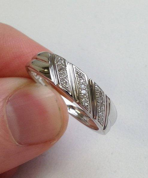 1/5ct Mens Diamond Ring 10K White Gold (H-I, I1)