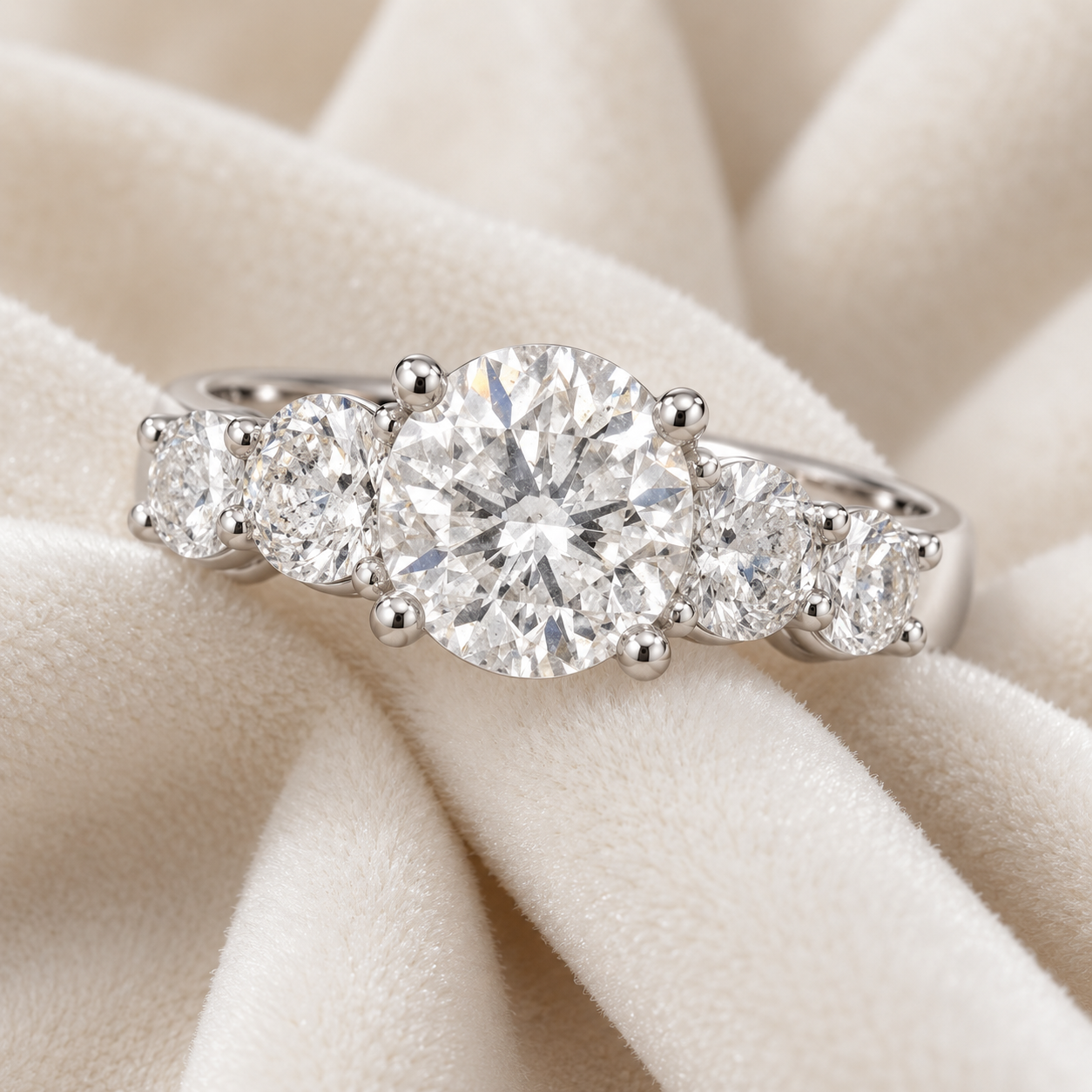 Certified 3 1/2Ct Diamond Engagement Ring 14k Gold or Platinum Lab Grown (F-G, VS)