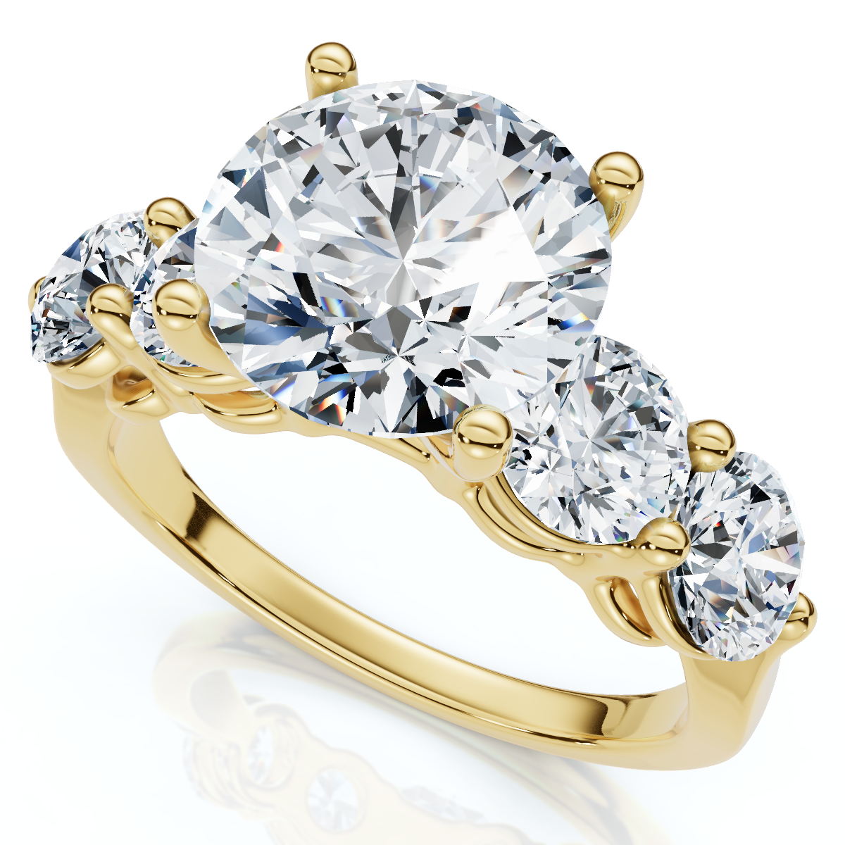 Certified 3 1/2Ct Diamond Engagement Ring 14k Gold or Platinum Lab Grown (F-G, VS)
