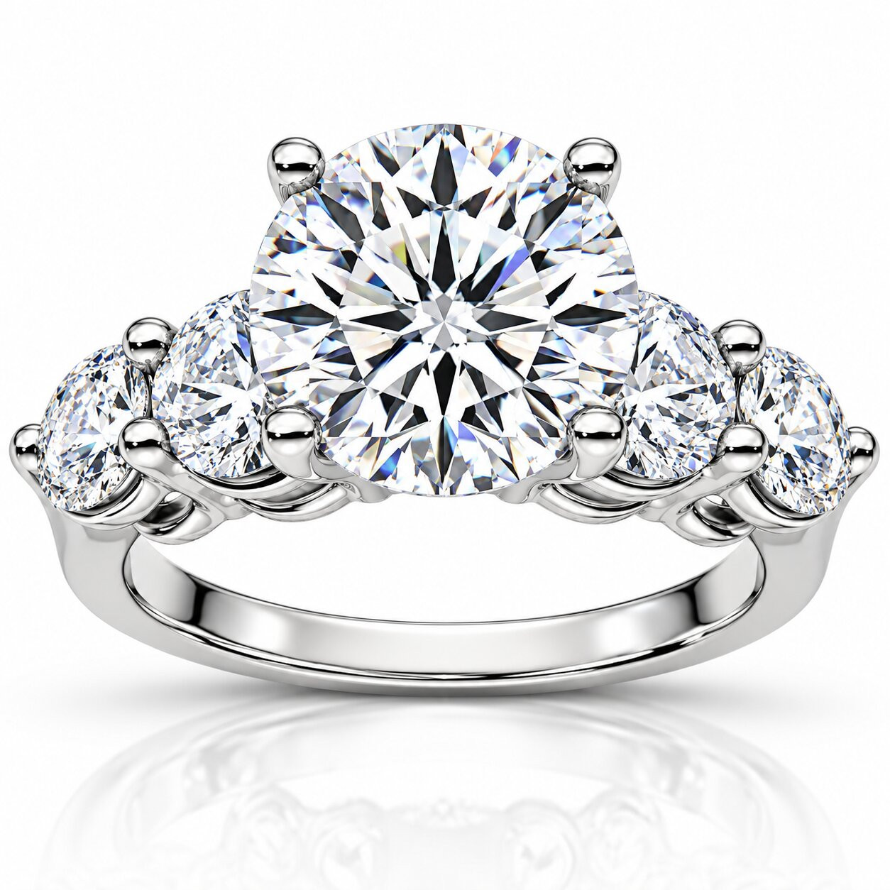 Certified 3 1/2Ct Diamond Engagement Ring 14k Gold or Platinum Lab Grown (F-G, VS)