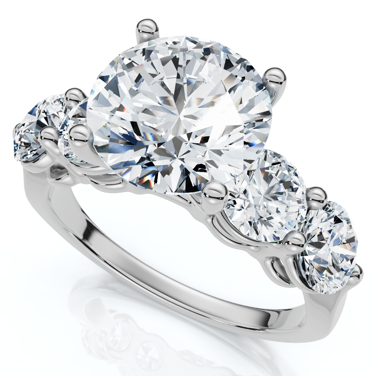 Certified 3 1/2Ct Diamond Engagement Ring 14k Gold or Platinum Lab Grown (F-G, VS)