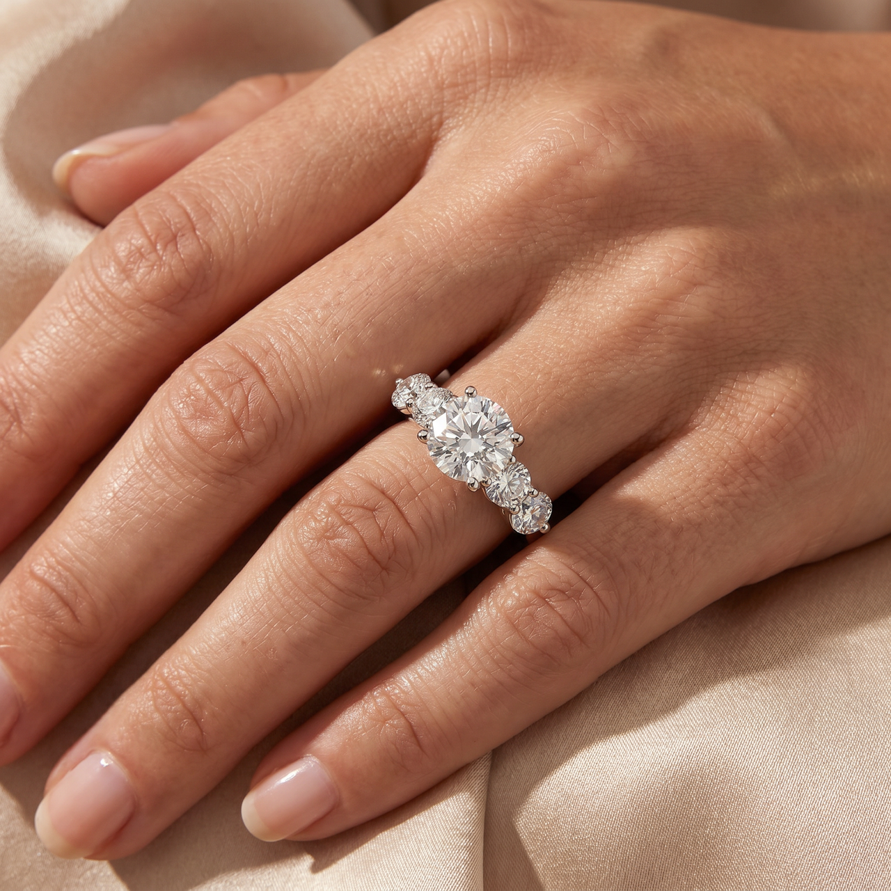 Certified 3 1/2Ct Diamond Engagement Ring 14k Gold or Platinum Lab Grown (F-G, VS)