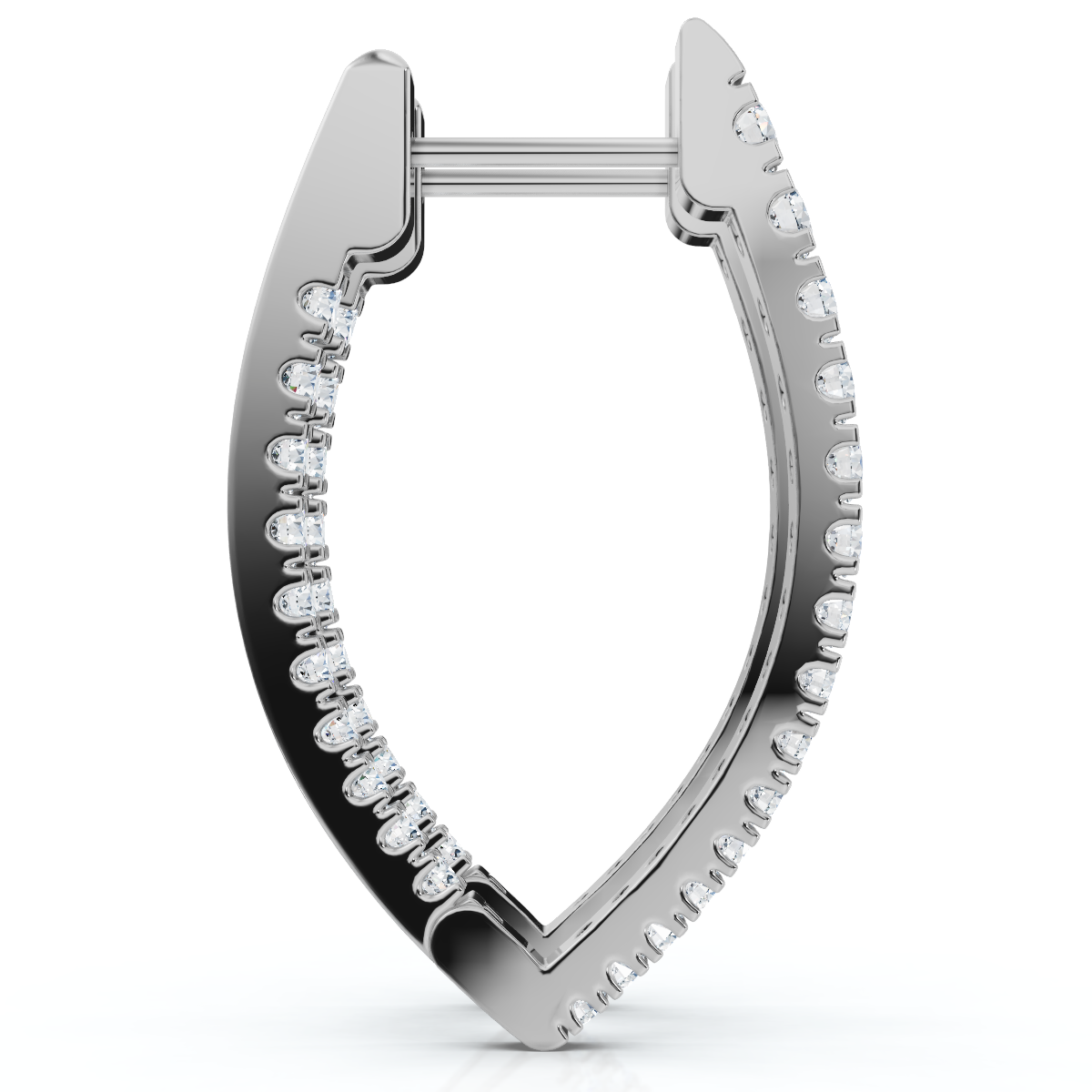 .90Ct Diamond Hoops Inside Outside Gold Lab Grown 1" Tall (F-G, VS)