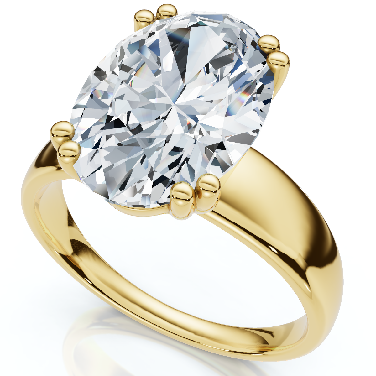 Certified 4Ct Oval Cut Diamond Solitaire Engagement Ring Lab Grown (G-H, VS)