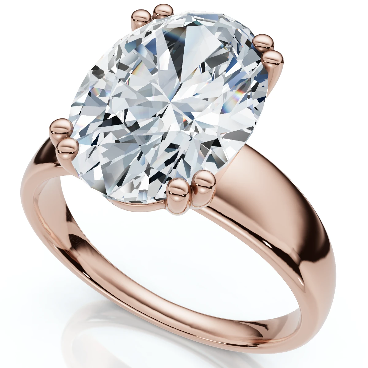 Certified 4Ct Oval Cut Diamond Solitaire Engagement Ring Lab Grown (G-H, VS)