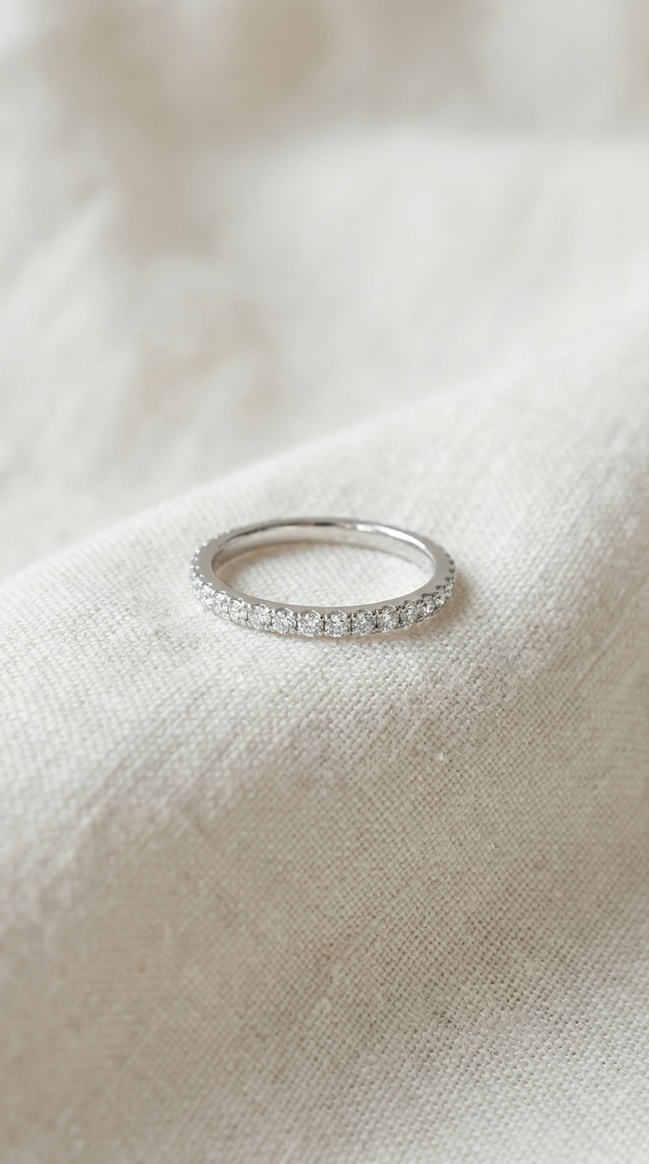 1/5Ct Diamond Wedding Stackable Anniversary Ring 10k Gold Lab Grown (F-G, VS)