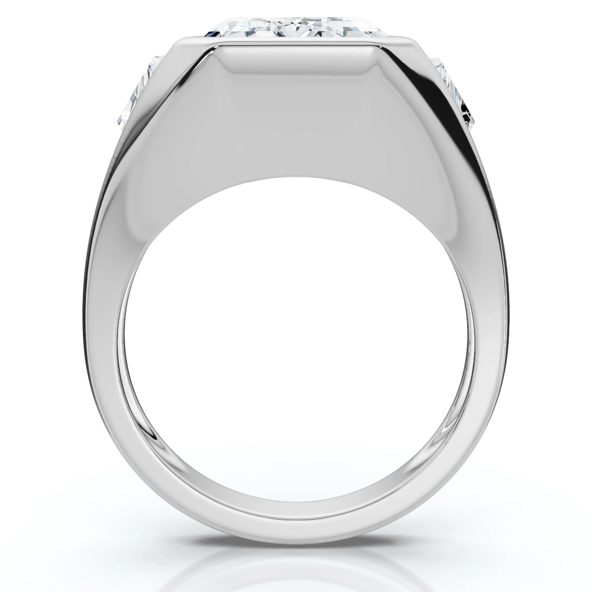 Certified Men's 7Ct Anniversary Pinky Ring 14k Gold or Platinum Lab Grown (G-H, VS2-SI1)