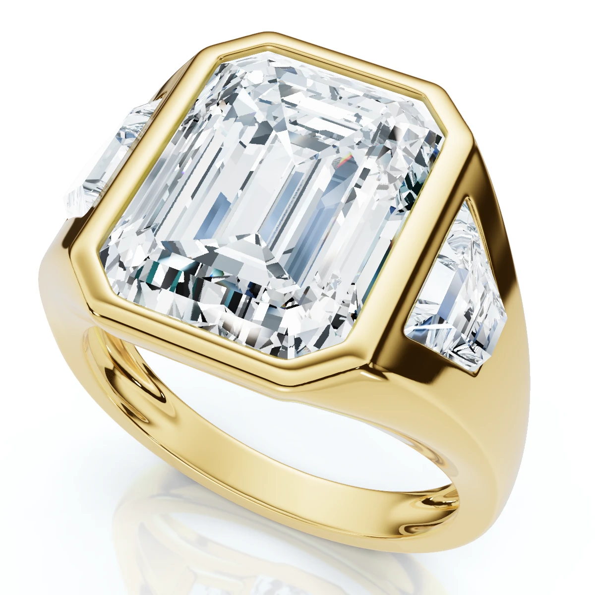 Certified Men's 7Ct Anniversary Pinky Ring 14k Gold or Platinum Lab Grown (G-H, VS2-SI1)