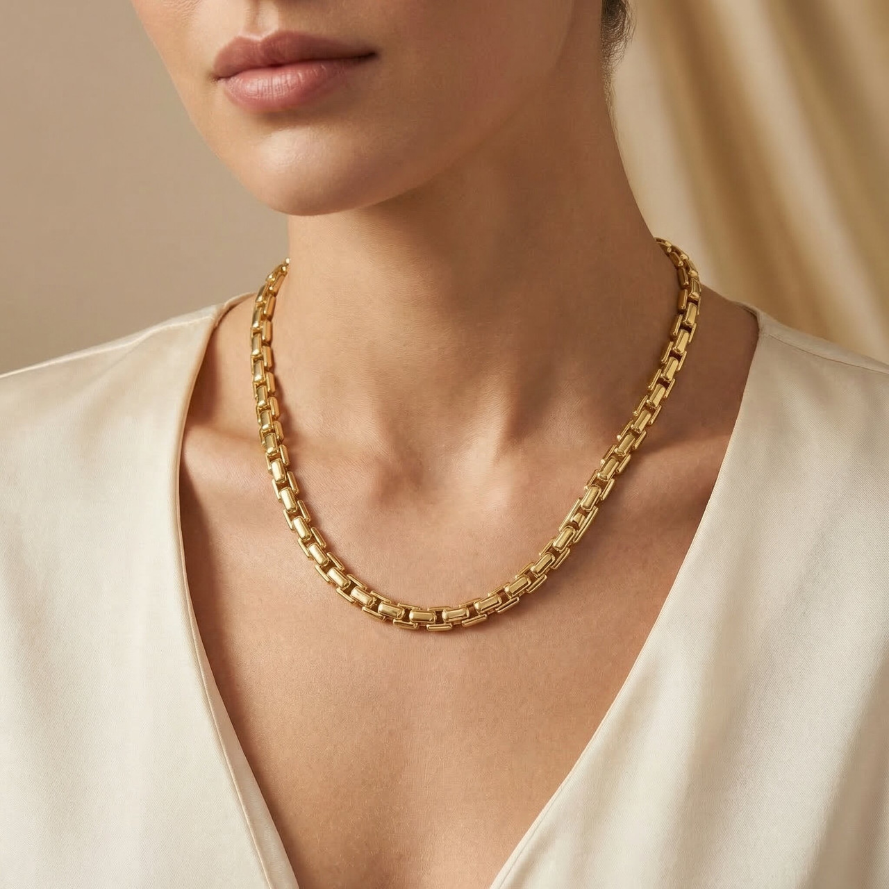 14k Yellow Gold Women's 24" Chain Necklace 43 Grams 7mm Thick