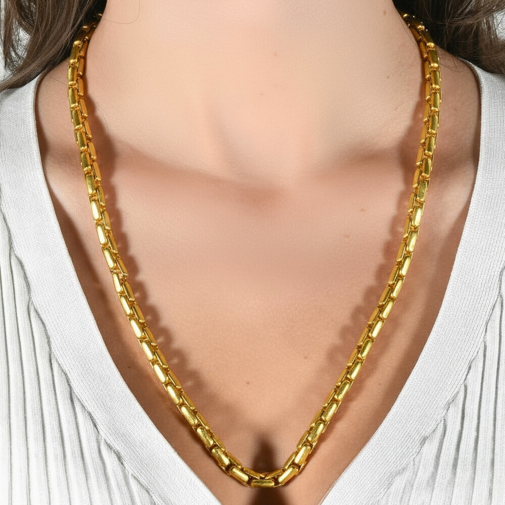 14k Yellow Gold Women's 24" Chain Necklace 43 Grams 7mm Thick