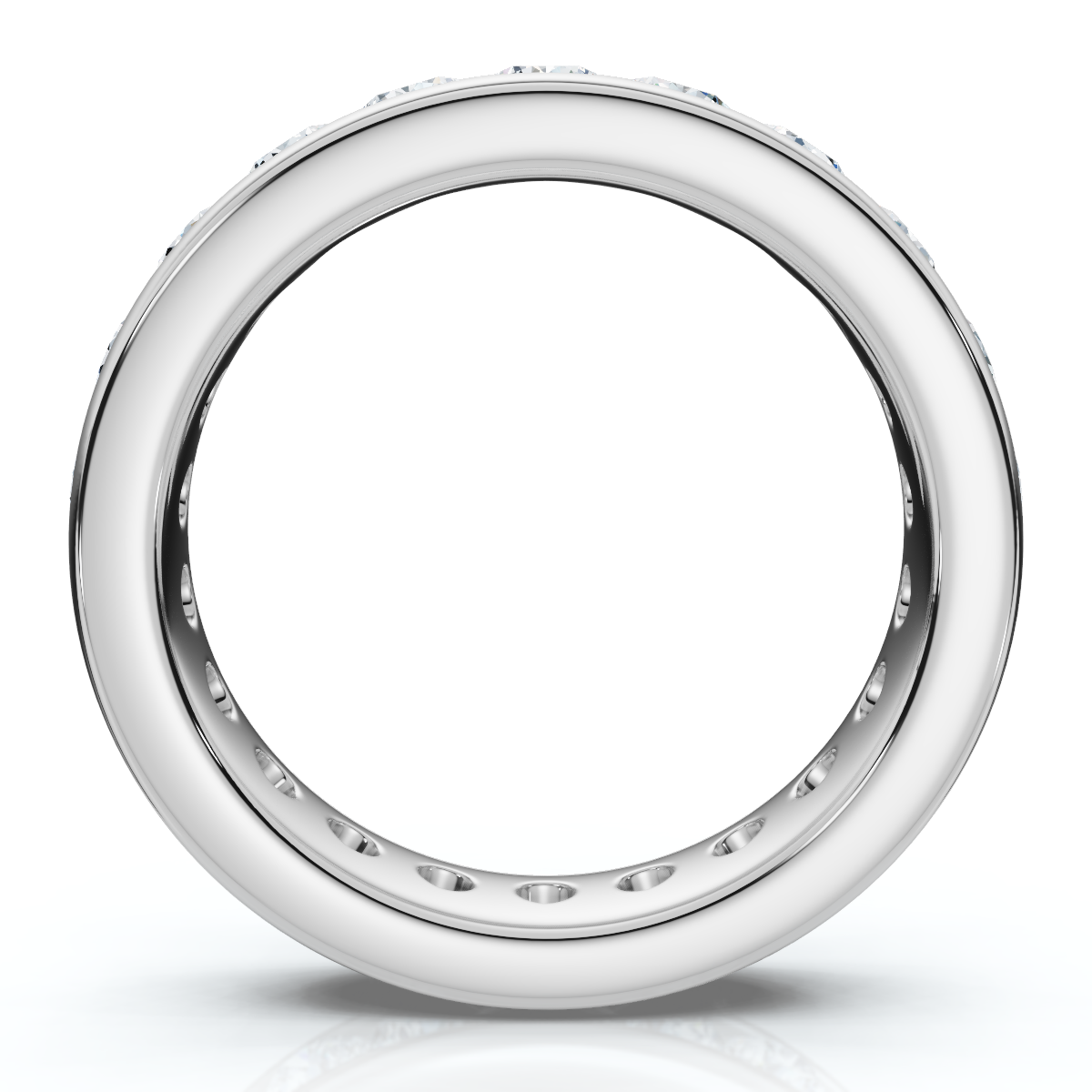 1 1/2Ct Channel Set Diamond Lab Grown Eternity Wedding Ring 14k Gold or Platinum (F-G, VS)