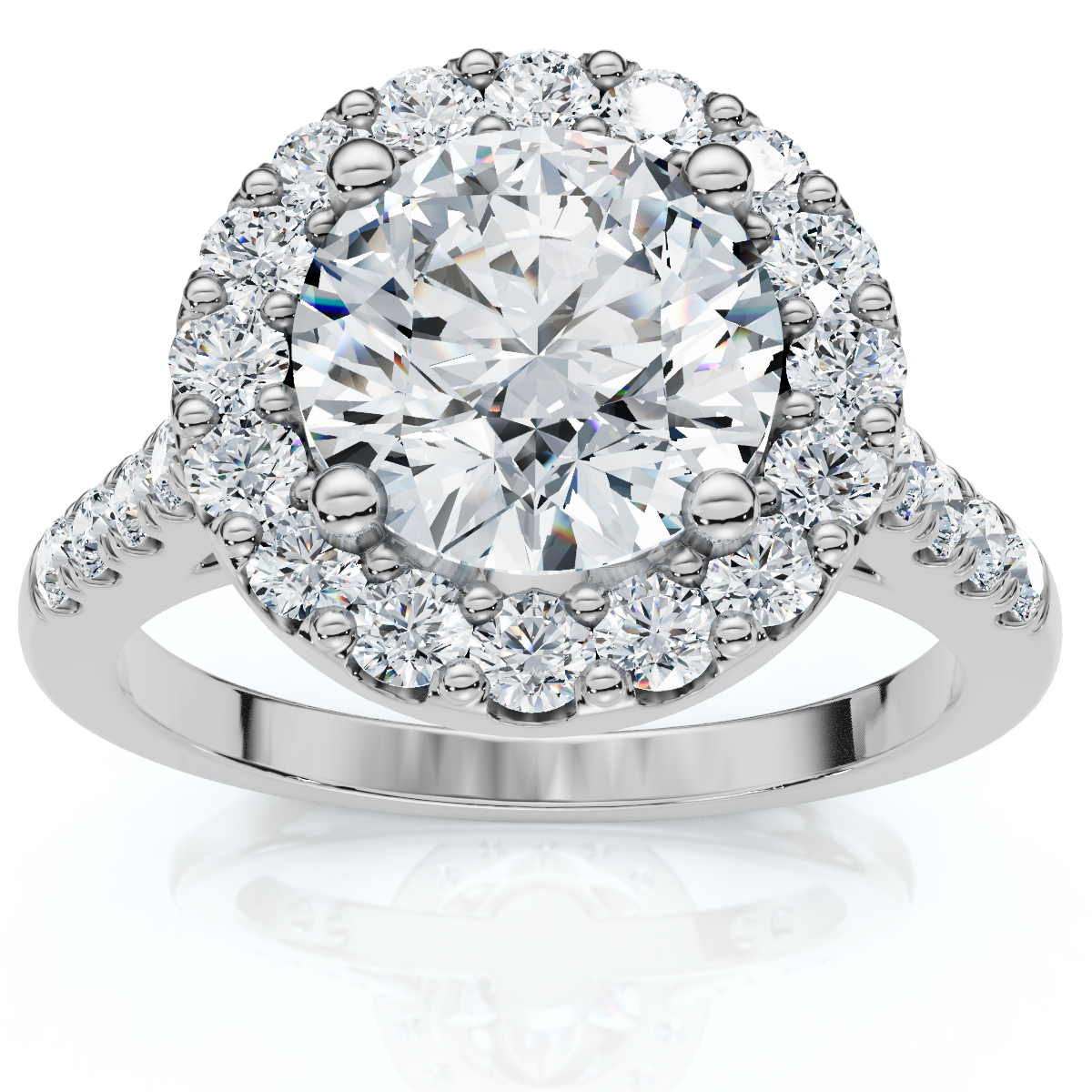 2Ct Diamond Engagement Ring 14k White Gold Lab Grown (G-H, VS)