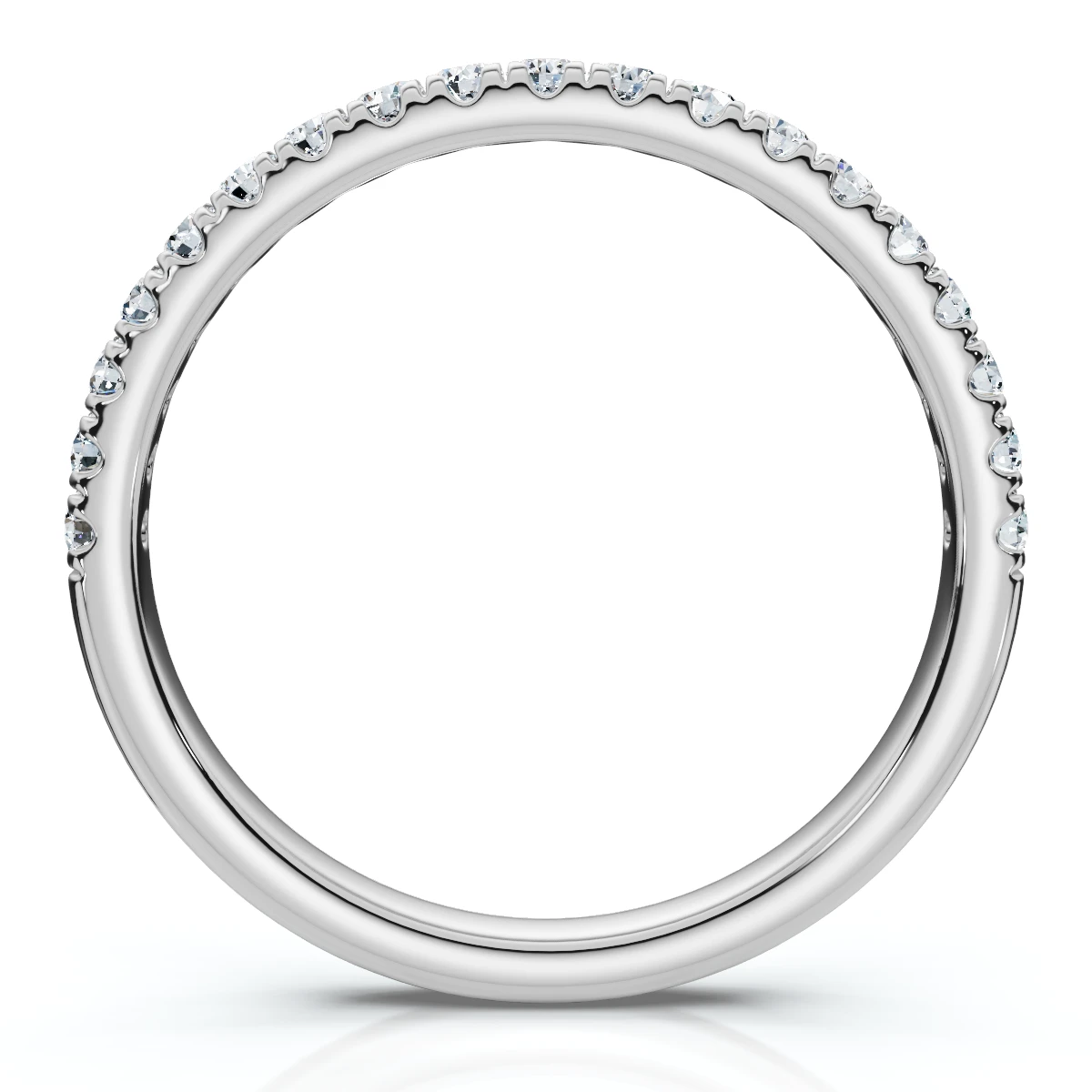 1/4Ct Pave Diamond Wedding Ring 14k Gold or Platinum Anniversary Band Lab Grown (F-G, VS)