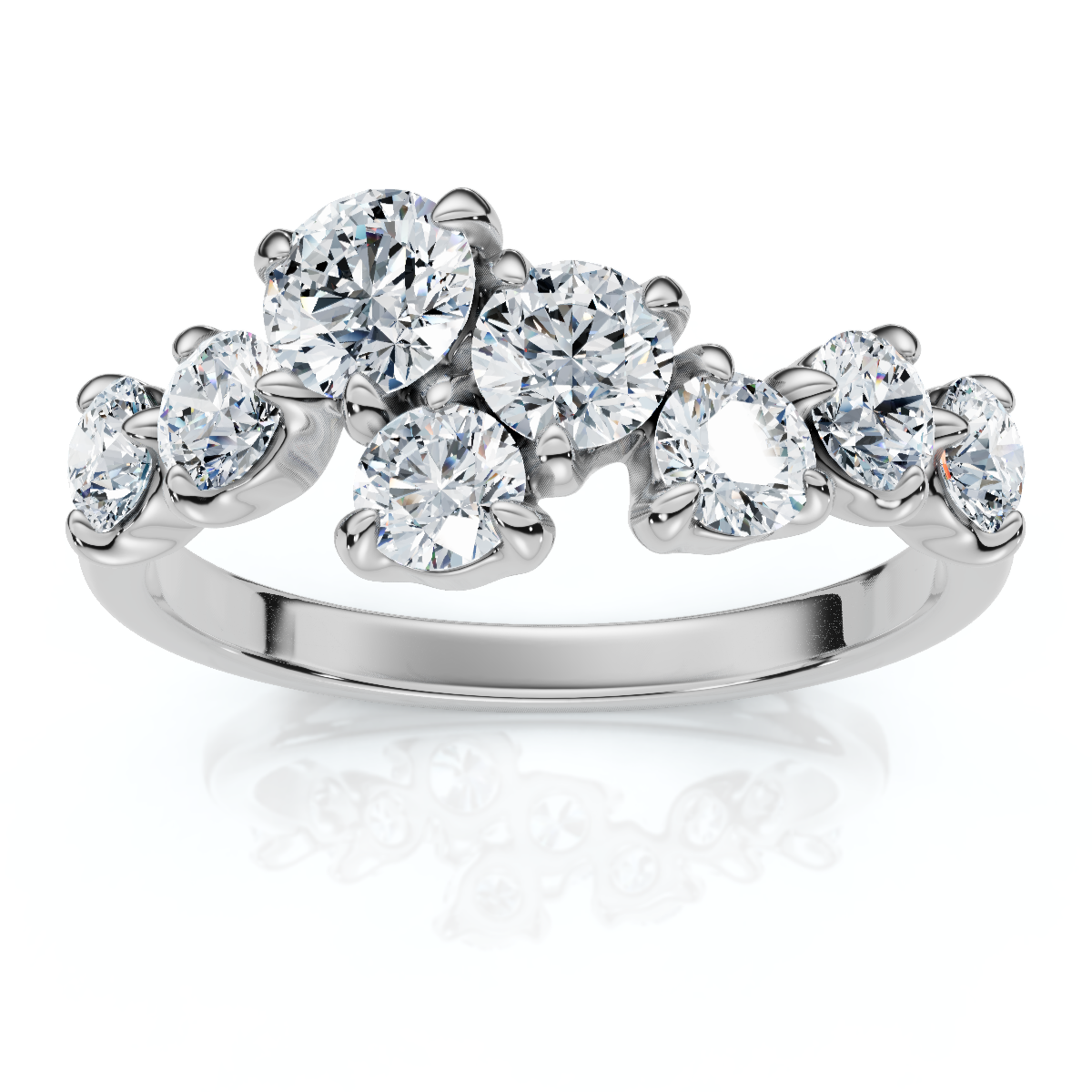 2Ct TW Diamond Constellation Anniversary Ring 14k Gold or Platinum Lab Grown (F-G, VS)