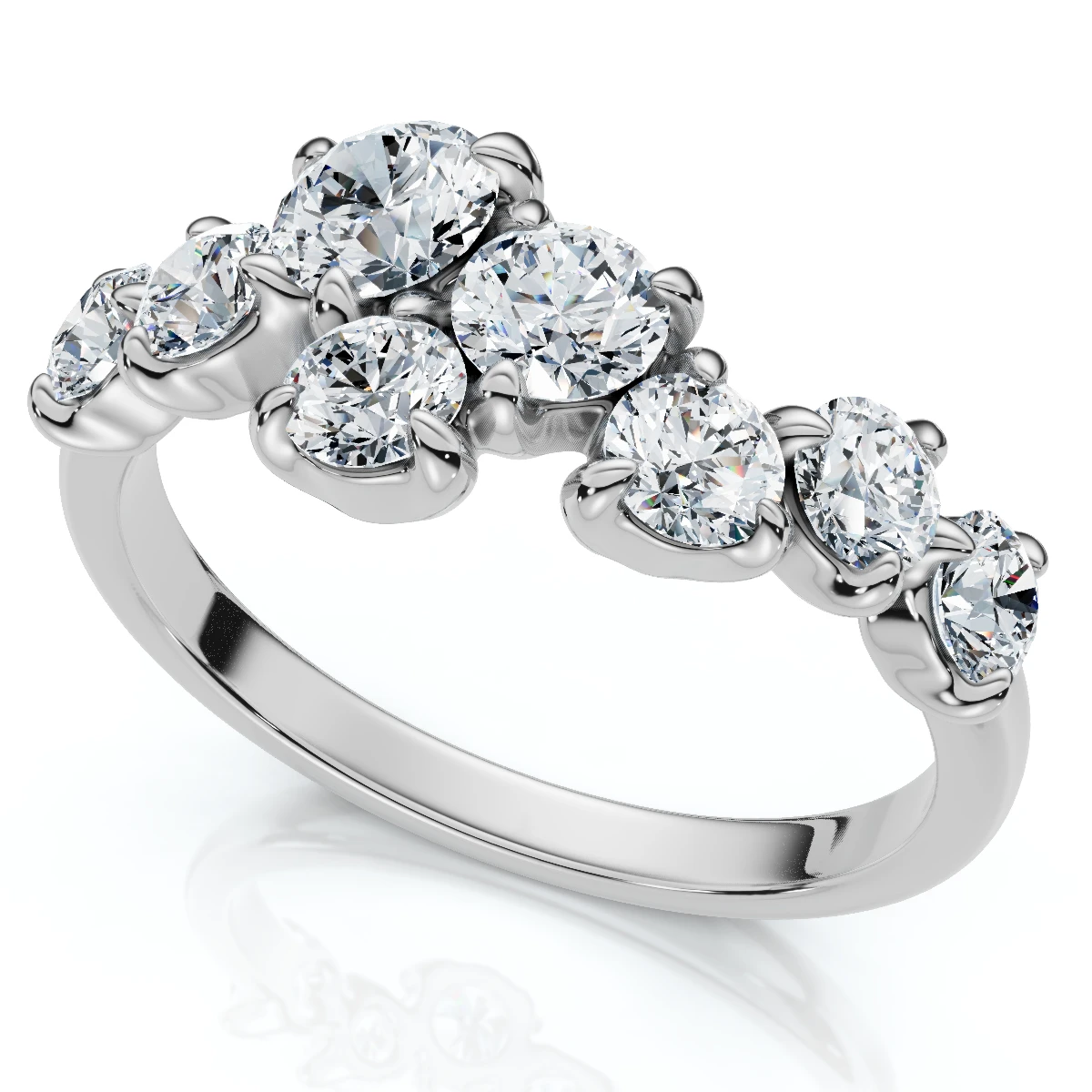 2Ct TW Diamond Constellation Anniversary Ring 14k Gold or Platinum Lab Grown (F-G, VS)