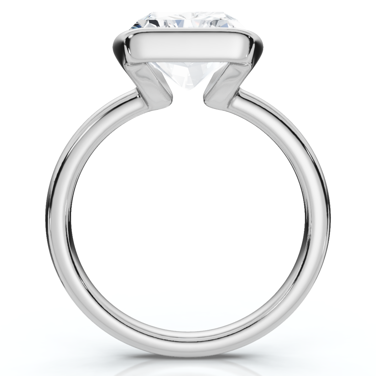 Certified 4Ct Radiant Solitaire Diamond Engagement Ring 14k Gold or Pt Lab Grown (F-G, VS2-SI1)