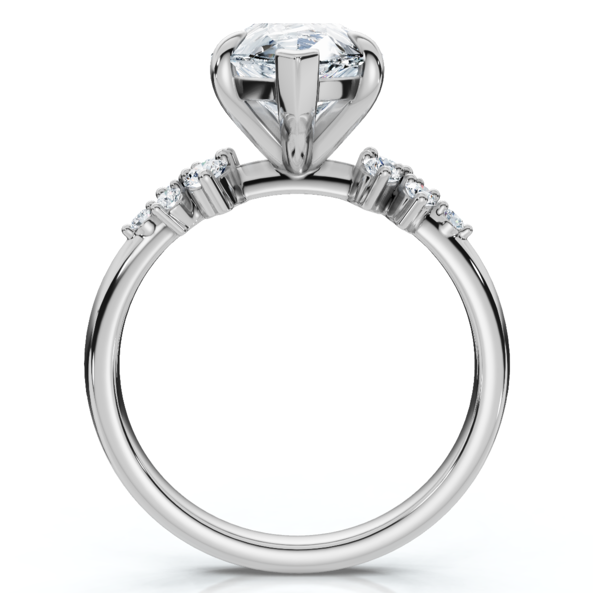 Certified 3 1/3Ct Pear Diamond Engagement Ring 14k Gold or Platinum Lab Grown (E-F, VS)