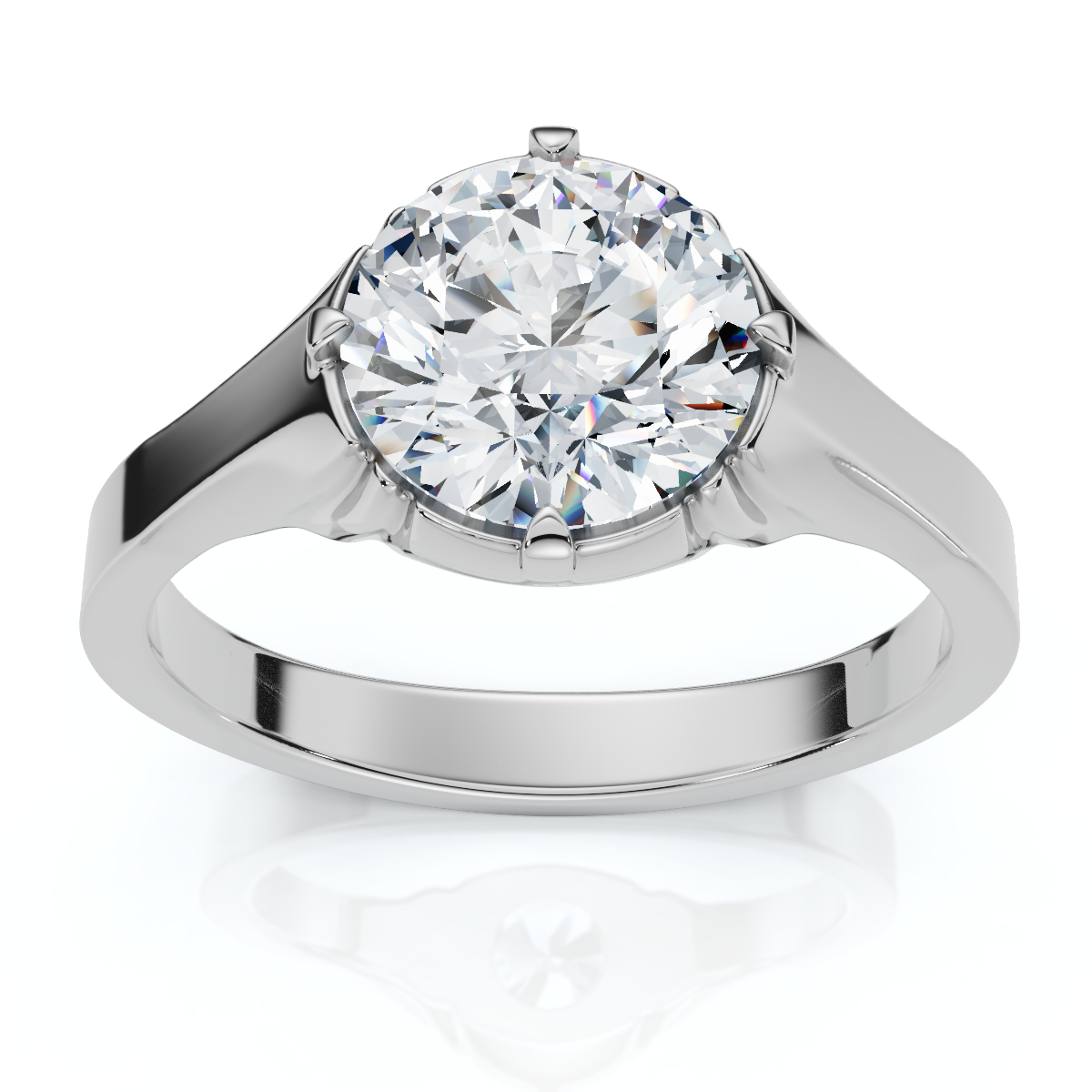 Men's 1 1/2Ct Round Diamond Signet Ring 14k Gold or Platinum Lab Grown (E-F, VS)