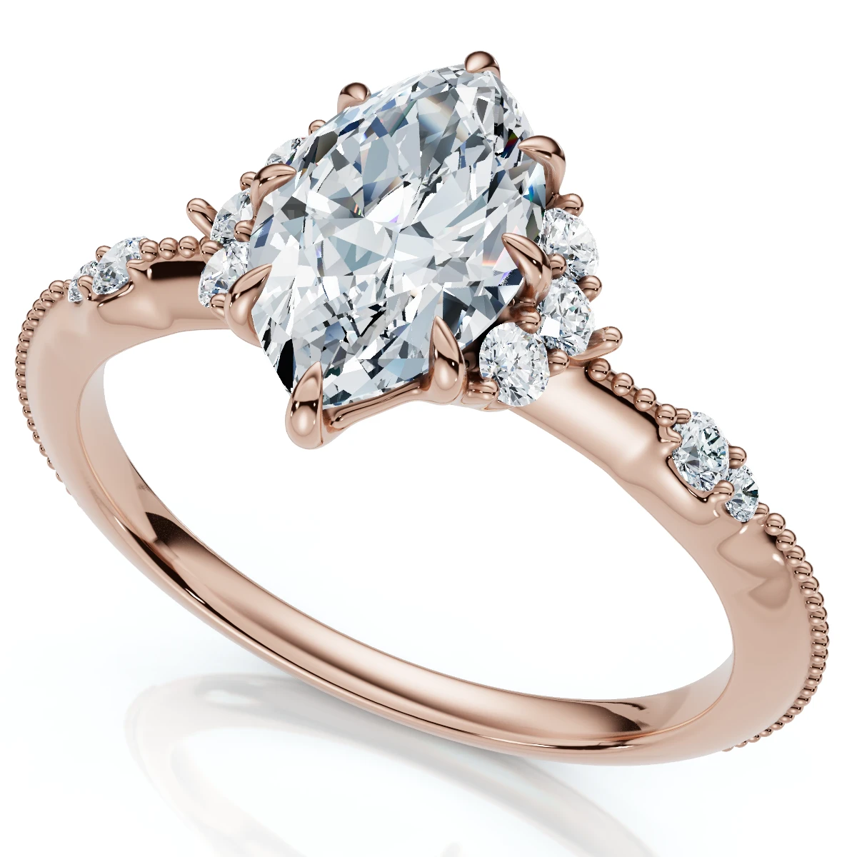 1.20Ct Marquise Viviana Diamond Engagement Ring 14k Gold Lab Grown EF/VS (E-F, VS)