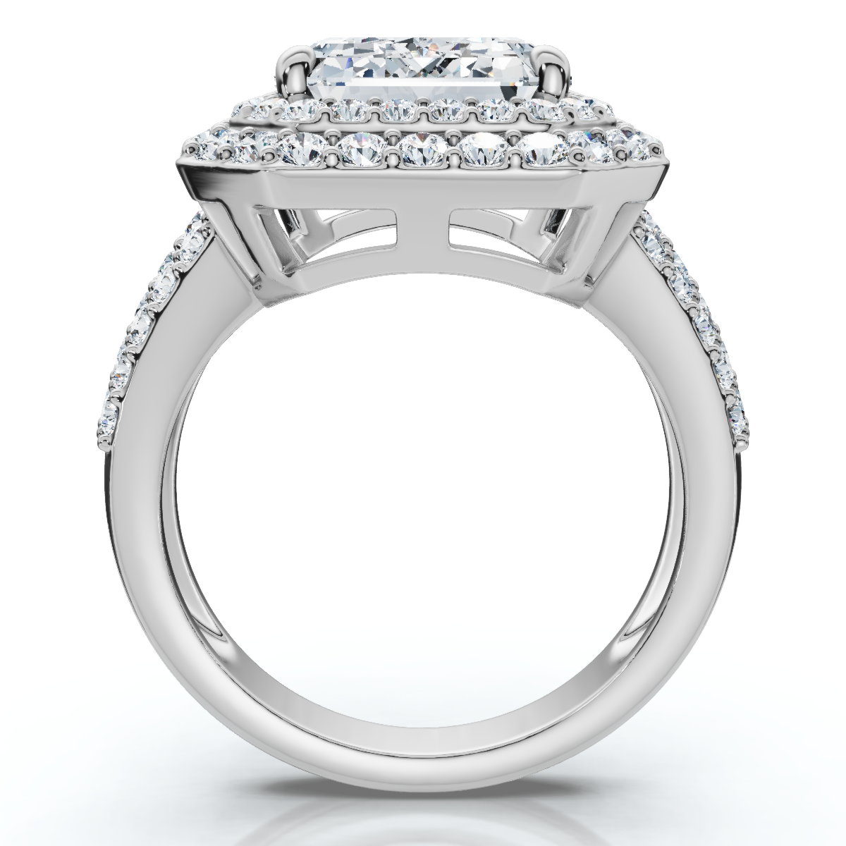 Certified 6Ct Aria Emerald Diamond Engagement Ring 14k Gold/Platinum Lab Grown (F-G, VS)