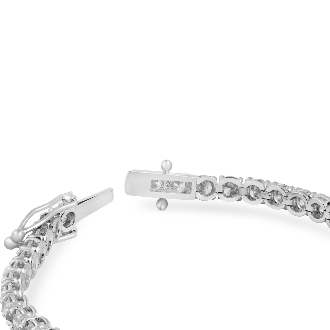 12ct Diamond Tennis Bracelet 14K White Gold 7" Lab Grown (G-H, VS)