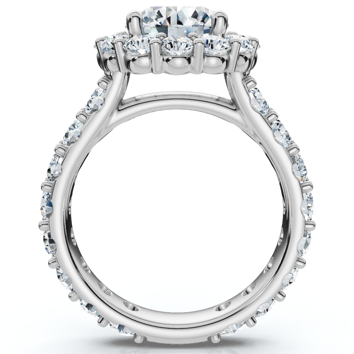 Certified 4 1/2Ct Diane Diamond Engagement Ring 14k Gold or Platinum Lab Grown (E-F, VS)