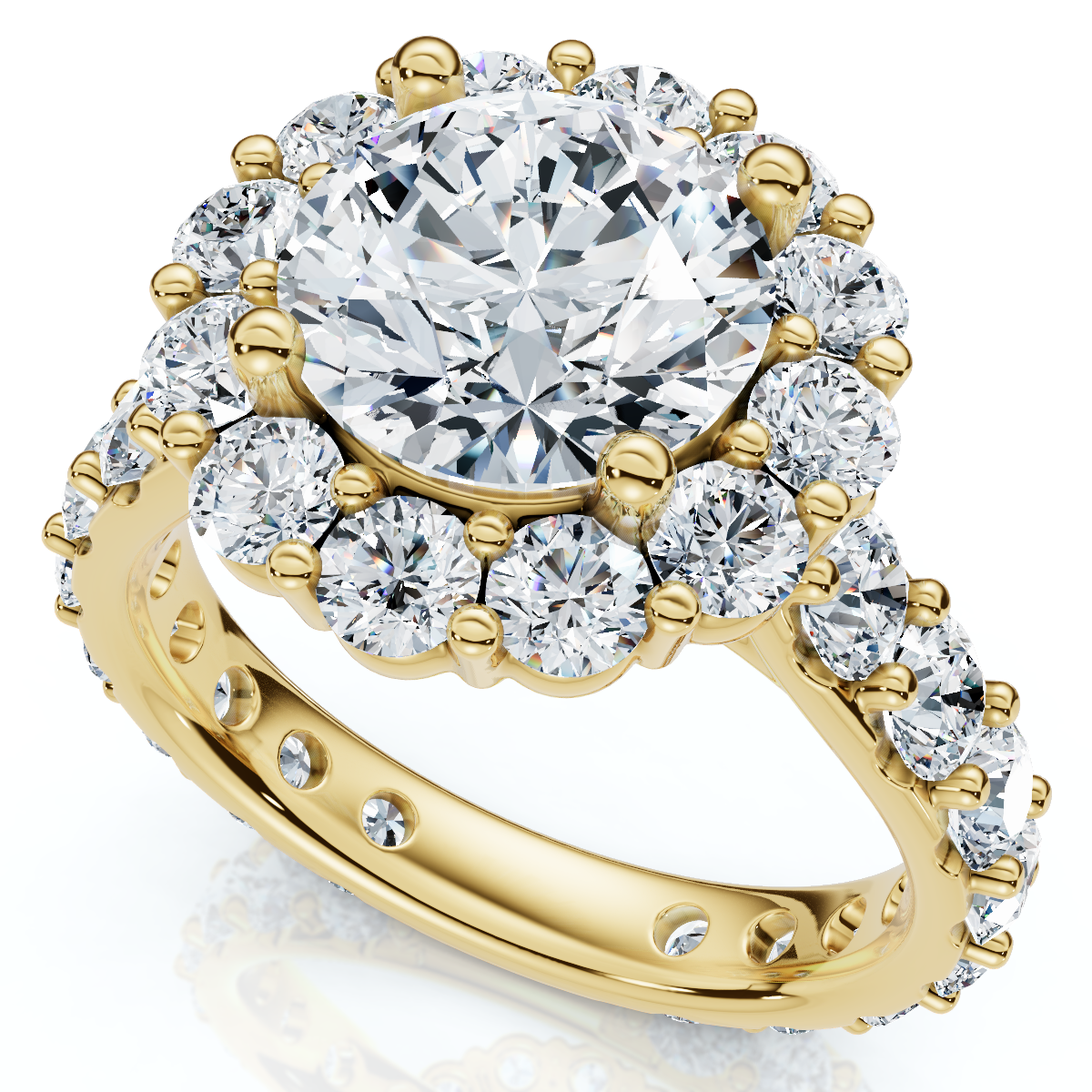 Certified 4 1/2Ct Diane Diamond Engagement Ring 14k Gold or Platinum Lab Grown (E-F, VS)