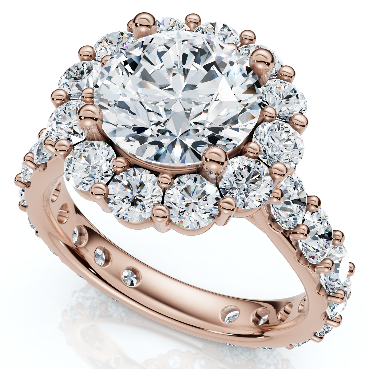 Certified 4 1/2Ct Diane Diamond Engagement Ring 14k Gold or Platinum Lab Grown (E-F, VS)