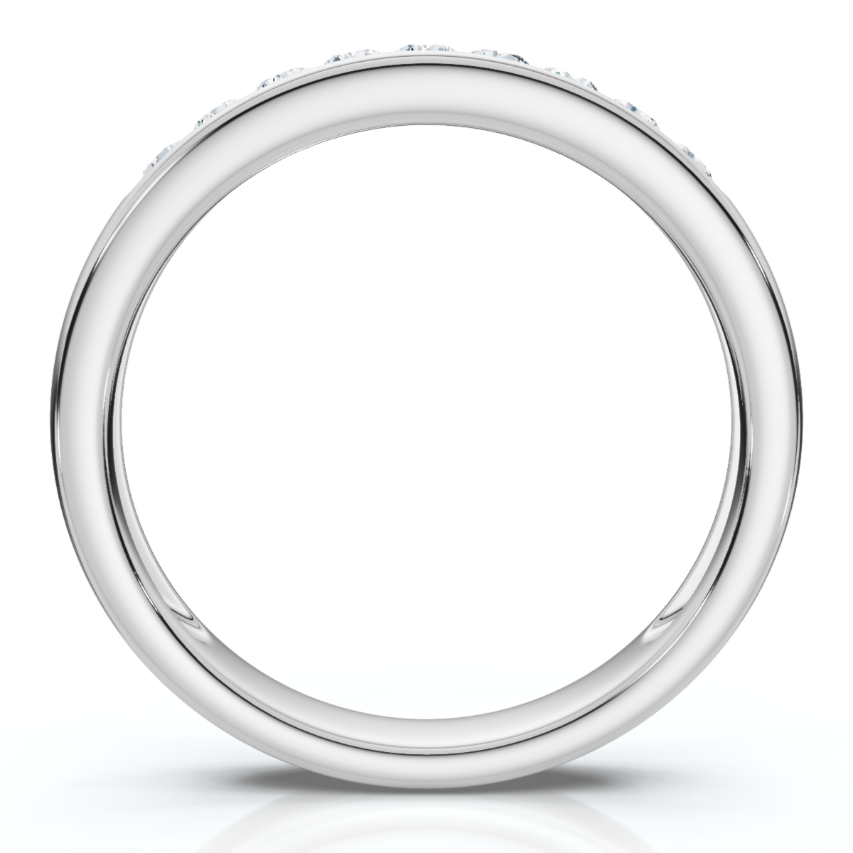 1/4Ct Diamond Channel Set Wedding Stackable Band 14k Gold or Platinum Lab Grown (E-F, VS)